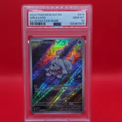 Pokemon Greavard 214/198 SV01 Scarlet & Violet Illustration Rare Holo PSA 10 - Image 1