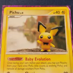 Pokemon Pichu 93/123 Mysterious Treasures Regular Moderately Played *FREE SHIP* - Image 2