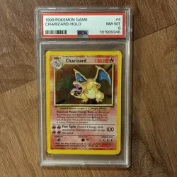 1999 POKEMON GAME CHARIZARD-HOLO PSA 8 NM-MT 4/102 Base Set - Image 3