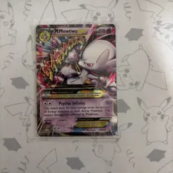 Pokemon TCG Mega Mewtwo EX Ultra Rare Holo Card 64/162 XY Breakthrough - Image 1