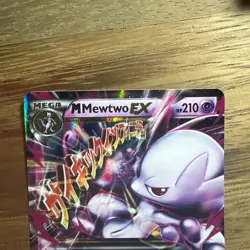 Pokemon M Mega Mewtwo EX Ultra Rare Holo TCG Card 64/162 XY Breakthrough - Image 2