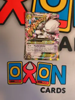 Pokemon M Mega Mewtwo EX Ultra Rare Holo TCG Card 64/162 XY Breakthrough - Image 1