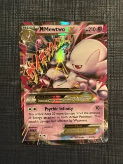 M Mewtwo EX 64/162 - Pokemon XY BREAKthrough Ultra Rare Holo TCG Card - Image 1