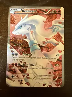 Reshiram RC22/RC25 Legendary Treasures Ultra Rare Full Art Holo Pokemon Card NM - Image 1