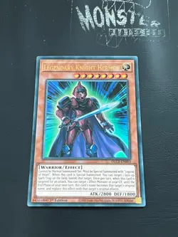 YUGIOH LEGENDARY KNIGHT HERMOS GOLD ULTRA RARE DLCS-EN003 1ST EDITION - Image 1