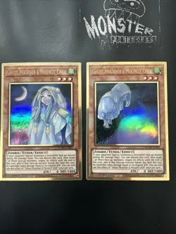 YUGIOH GHOST MOURNER & MOONLIT CHILL GOLD RARE MGED-EN023 1ST EDITION BOTH ARTS - Image 1