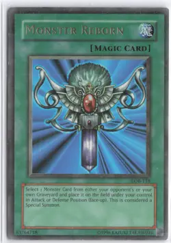 Yugioh - Monster Reborn LOB-118 Unlimited - The Legend of Blue Eyes White Dragon - Image 1