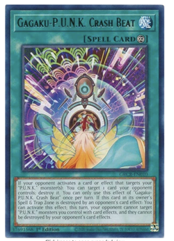 Yu-Gi-Oh!- 3X Gagaku-P.U.N.K. Crash Beat - GRCR-EN010 - Rare- 1st Ed. -NM/M- New - Image 1