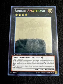 🔥YUGIOH • BUJINKI AMATERASU • GHOST RARE • 1st EDITION • PRIO-EN052 • NM🔥 - Image 3