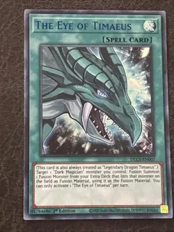 The Eye of Timaeus (Blue) DLCS-EN007 Dragons of Legend 1st Edition Ultra LP - Image 1