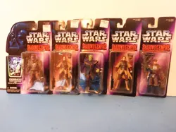 LOT: 5 STAR WARS SHADOWS OF THE EMPIRE SMALL ACTION FIGURES, 1996, MINT-ON-CARDS - Image 1