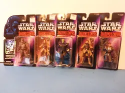 LOT: 5 STAR WARS SHADOWS OF THE EMPIRE SMALL ACTION FIGURES, 1996, MINT-ON-CARDS - Image 2