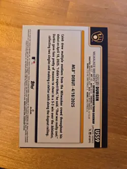 2025 Topps Update Caleb Durbin Lot Of 2 Rookie Cards EX-MT - Image 2