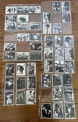 Lot of 47 The Beatles 1964 Topps Trading Cards Series 2, # 61-114 NICE condition - Image 1