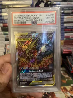 Pokemon Moltres Zapdos Articuno GX Tag Team #SM210 PSA 10 Gem Mint - Image 1