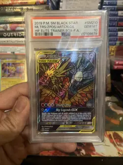 Pokemon Moltres Zapdos Articuno GX Tag Team #SM210 PSA 10 Gem Mint - Image 2