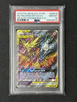 Pokemon Moltres Zapdos Articuno GX Tag Team #SM210 PSA 10 Gem Mint - Image 1