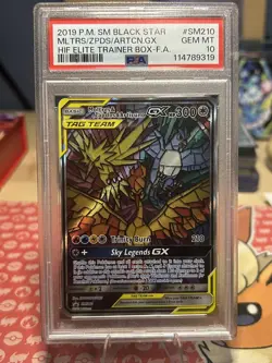 Pokemon Moltres & Zapdos & Articuno GX SM210 Tag Team Promo GEM MINT PSA 10 - Image 1