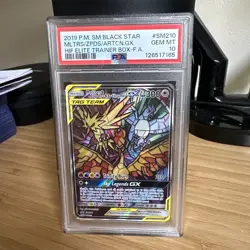 Pokemon Moltres & Zapdos & Articuno GX SM210 Tag Team Promo GEM MINT PSA 10 - Image 1