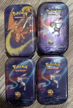 Pokemon Cards TCG Kanto Power Mini Tins Lot of 4x Brand New 820650804137 - Image 1