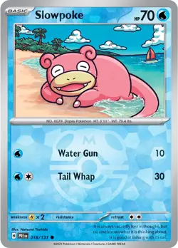 Slowpoke 018/131 [Master Ball] Reverse - Prismatic Evolutions Pokemon - Image 1