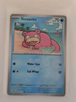 2025 Pokemon SV Prismatic Evolutions Slowpoke Reverse Holo Master Ball #018/131 - Image 1