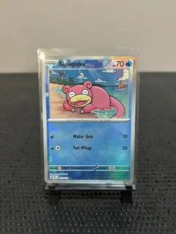 2025 Pokemon SV Prismatic Evolutions Slowpoke Reverse Holo Master Ball #018/131 - Image 1