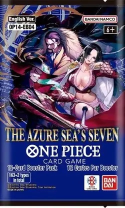 Lot of (25) One Piece English OP-14 The Azure Sea's Seven Sleeved Booster Packs - Image 2