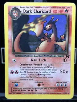 DARK Charizard - 21/82 - Pokemon Team Rocket Unlimited Rare TCG WOTC Regular LP - Image 3