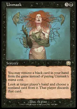 Unmask X (1) Mercadian Masques MTG Ex/NM(RG) 4RCards - Image 1