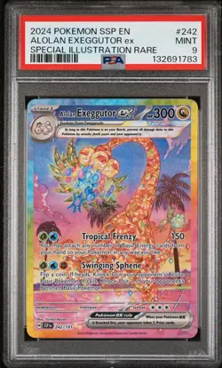 2024 POKEMON SSP EN-SURGING SPARKS #242 ALOLAN EXEGGUTOR EX PSA 9 - Image 1