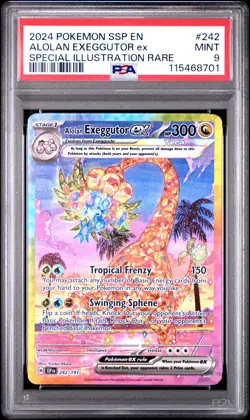2024 POKEMON SSP EN-SURGING SPARKS #242 ALOLAN EXEGGUTOR EX PSA 9 - Image 1
