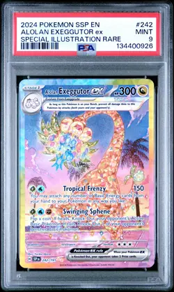 2024 POKEMON SSP EN-SURGING SPARKS #242 ALOLAN EXEGGUTOR EX PSA 9 - Image 1