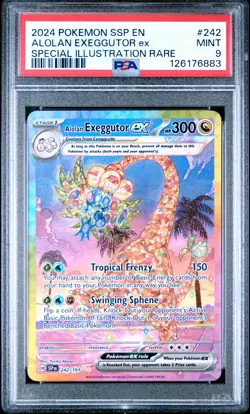 2024 POKEMON SSP EN-SURGING SPARKS #242 ALOLAN EXEGGUTOR EX PSA 9 - Image 1