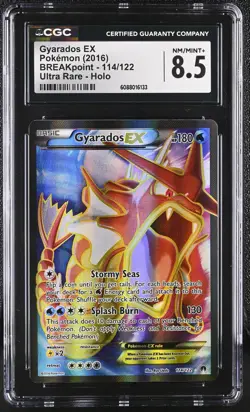 CGC 8.5 Gyarados EX 2016 BREAKpoint 114/122 Ultra Rare Holo Pokemon Card - Image 1