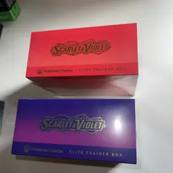 Pokemon Center Exclusive Scarlet and Violet Base ETB Set of 2 - Brand New Sealed - Image 3