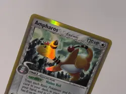 Pokemon Card Ampharos 1/101 Delta Species Dragon Frontiers Rare Reverse Holo LP - Image 3