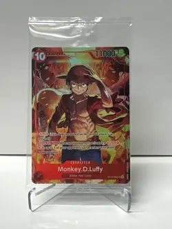 Sealed Promo One Piece CARD Treasure Booster Monkey.D.Luffy ST10-006 SR Sealed - Image 1