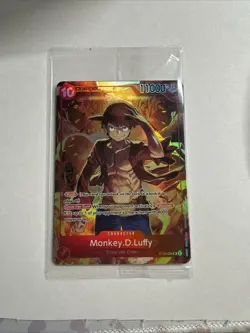Sealed Promo One Piece CARD Treasure Booster Monkey.D.Luffy ST10-006 SR Sealed - Image 1