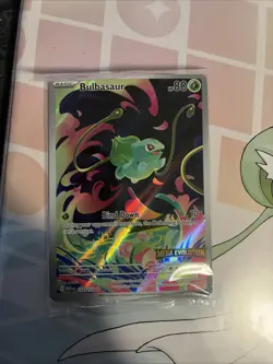 Bulbasaur 133/132 Mega Evolution Stamp Promo Card Sealed Pokemon TCG Box Topper - Image 2