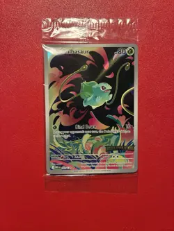 Bulbasaur 133/132 Mega Evolution Stamp Promo Card Sealed Pokemon TCG Box Topper - Image 1