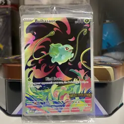 Sealed Bulbasaur 133/132 Mega Evolution Stamp Promo Card Pokemon TCG Box Topper - Image 1