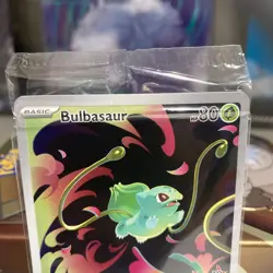 Sealed Bulbasaur 133/132 Mega Evolution Stamp Promo Card Pokemon TCG Box Topper - Image 2