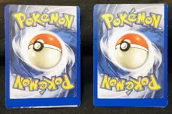 Miscut Error Pokemon Poliwag 59/102 And Onix 56/102 Base Set Cards - Image 2