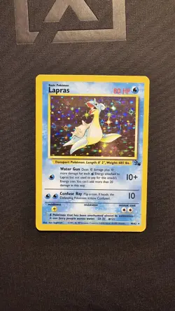 Pokemon Lapras Fossil Holo Rare Card 10/62 - Image 1