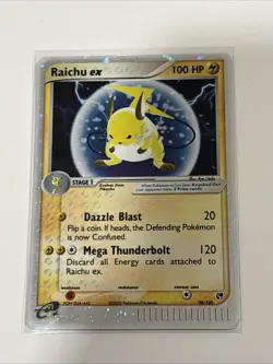 Pokemon Raichu ex 98/100 EX Sandstorm Ultra Rare Holo 100 HP Card 2003 - Image 1