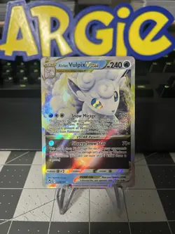 Alolan Vulpix VSTAR 034/195 Ultra Rare - Silver Tempest Pokemon Card - NM - Image 1