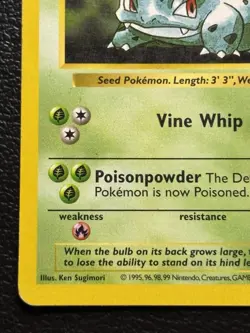 Ivysaur 30/102 Base Set (Shadowless) Uncommon Pokemon Card MP - Image 4