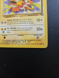 Pokemon TCG Jolteon Jungle 20/64 Regular Rare Non-Holo Card - Image 3