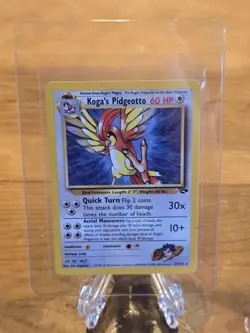 KOGA'S PIDGEOTTO 027/132 Gym Challenge Pokemon Card Rare WOTC NM - Image 1